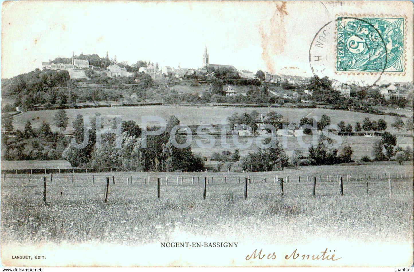 Nogent En Bassigny - old postcard - 1904 - France - used - JH Postcards