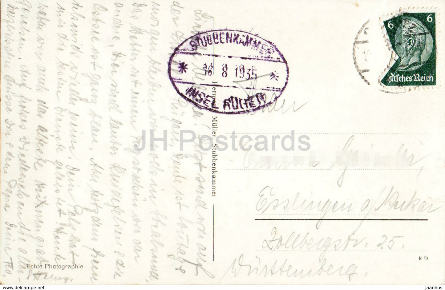 Rügen - Partie am Hengst - 22882 - alte Postkarte - 1907 - Deutschland - gebraucht