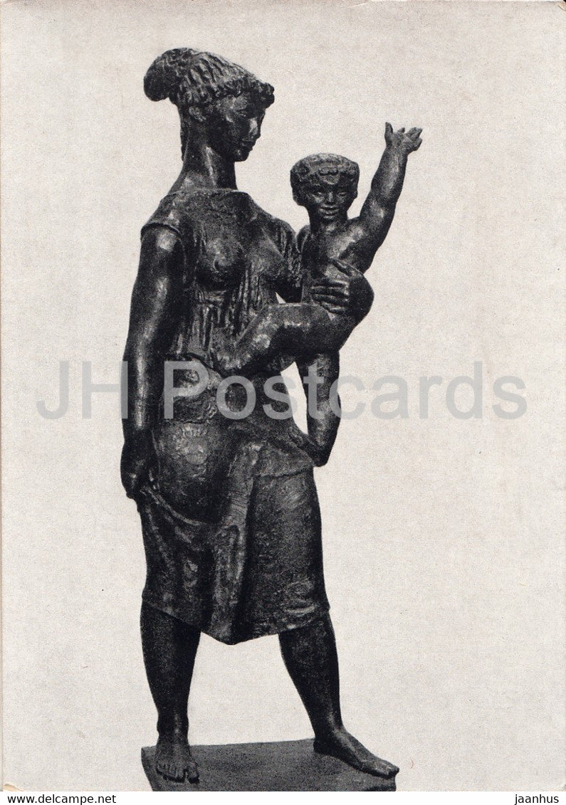 sculpture by I. Kerenyi - Mother with Child - 1 - Hungarian art - 1959 - Russia USSR - unused - JH Postcards