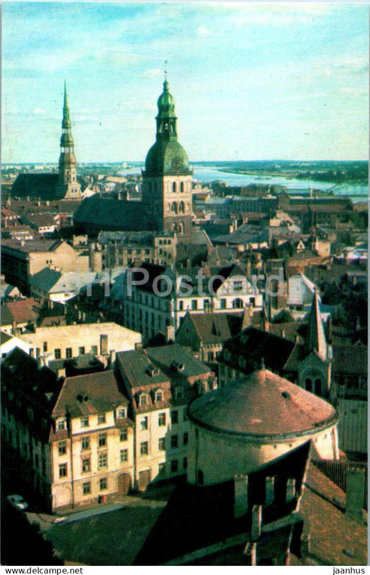 Riga - Panoramic view of Old Riga - 1 - 1977 - Latvia USSR - unused - JH Postcards