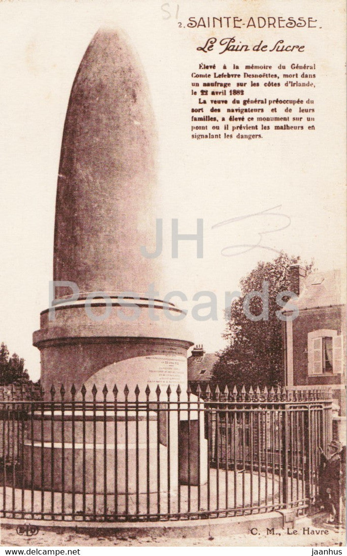 Sainte Adresse - Le Pain de Sucre - 2 - old postcard - France - unused - JH Postcards