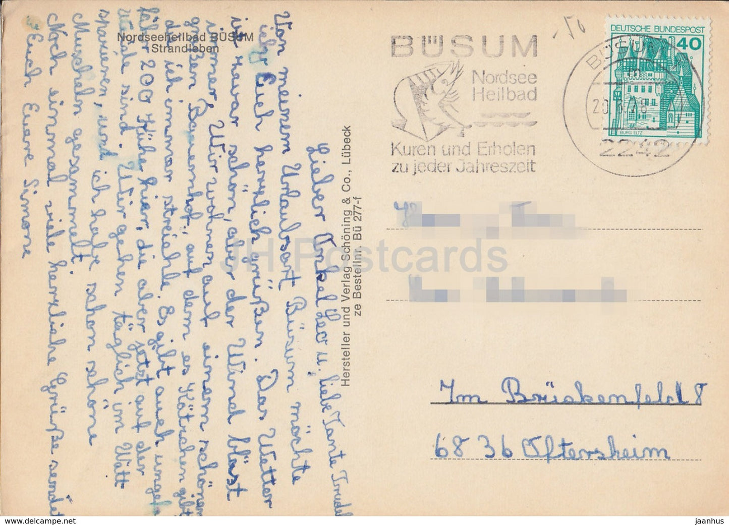 Nordseeheilbad Busum - Strandleben - Spa - 1978 - Germany - used