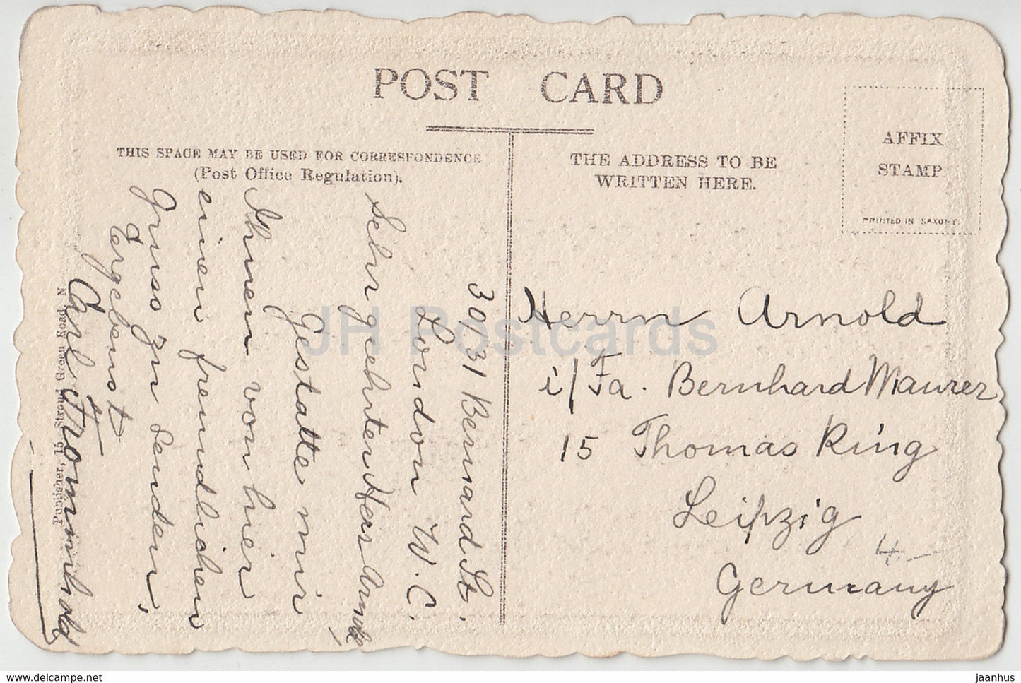 London - Mansion House and Cheapside looking West - old postcard - England - United Kingdom - used