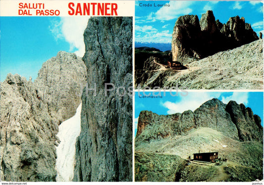 Saluti dal Passo Santner - Croda Laurino - Catinaccio - Italy - unused - JH Postcards