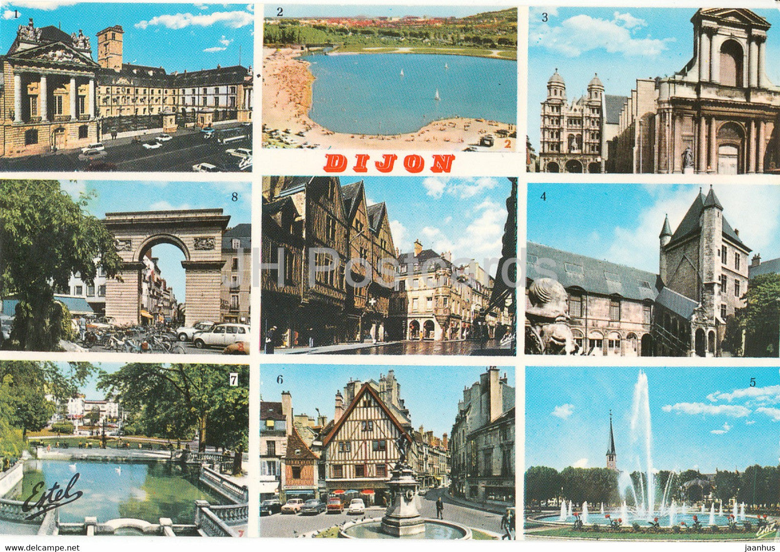 Dijon - Place d'Armes - Eglise Saint Michel - Bourse du Commerce - Place Francois Rude - France - unused - JH Postcards