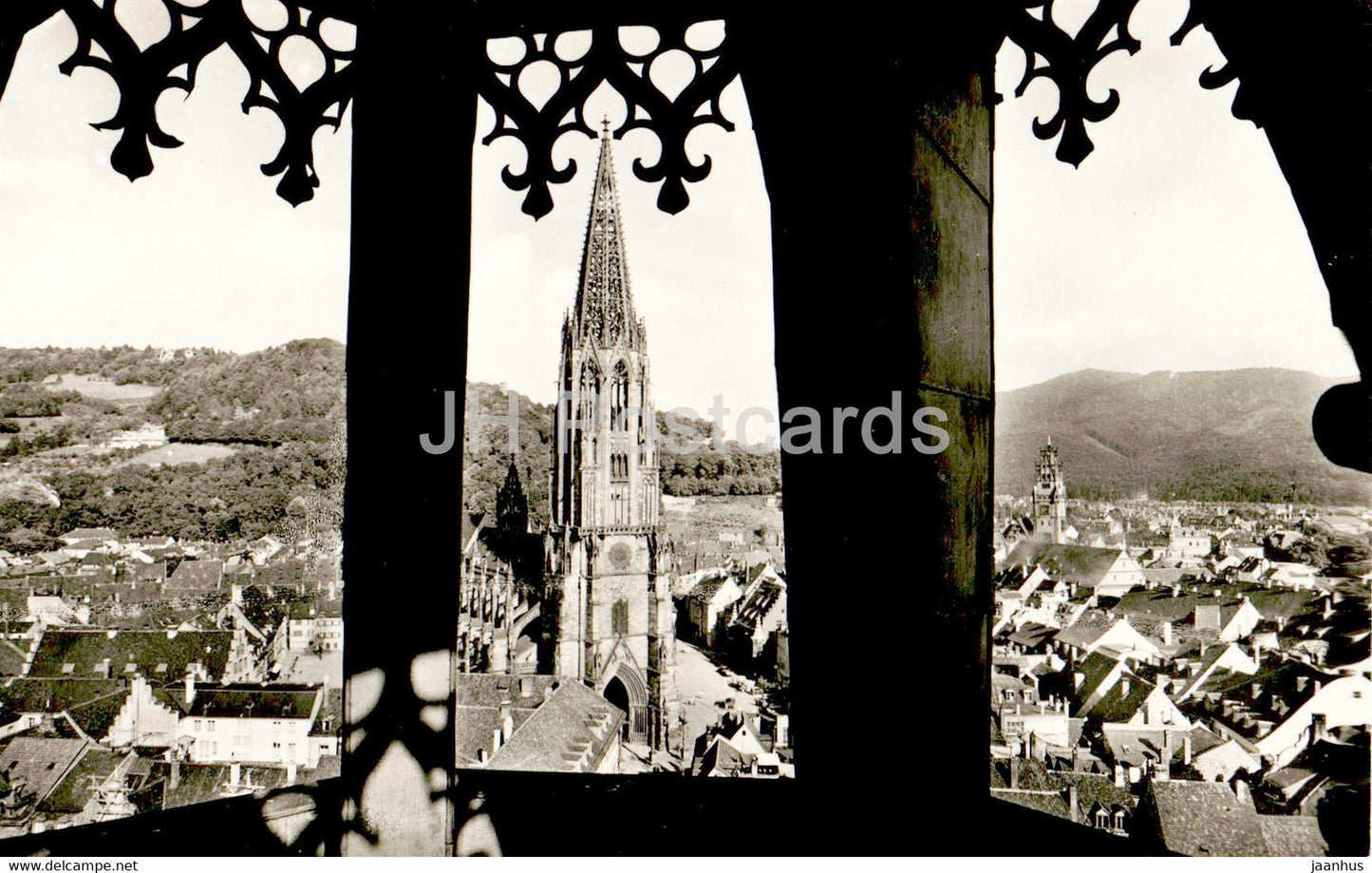 Freiburg - mit Munster - cathedral - old postcard - Germany - unused - JH Postcards