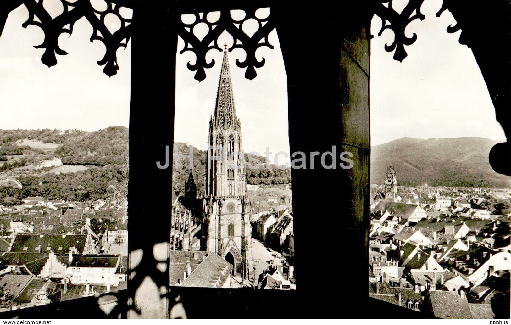 Freiburg - mit Munster - cathedral - old postcard - Germany - unused - JH Postcards