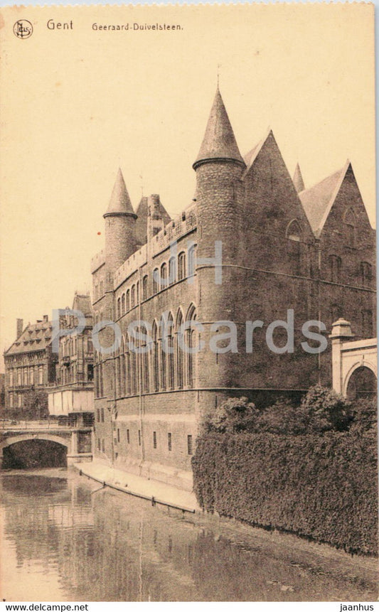 Gent - Geerard Duivelsteen - old postcard - Belgium - unused - JH Postcards