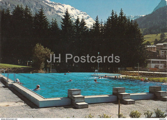 Leukerbad 1401 m - Loeche les Bains - Schwimmbad mit Balmhorn - pool - 50815 - 1975 - Switzerland - used - JH Postcards