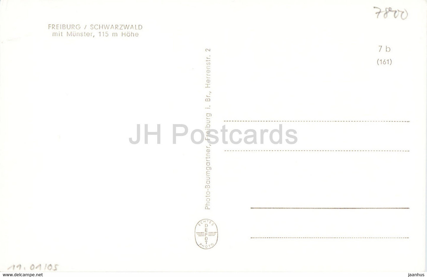 Freiburg - mit Munster - cathedral - old postcard - Germany - unused