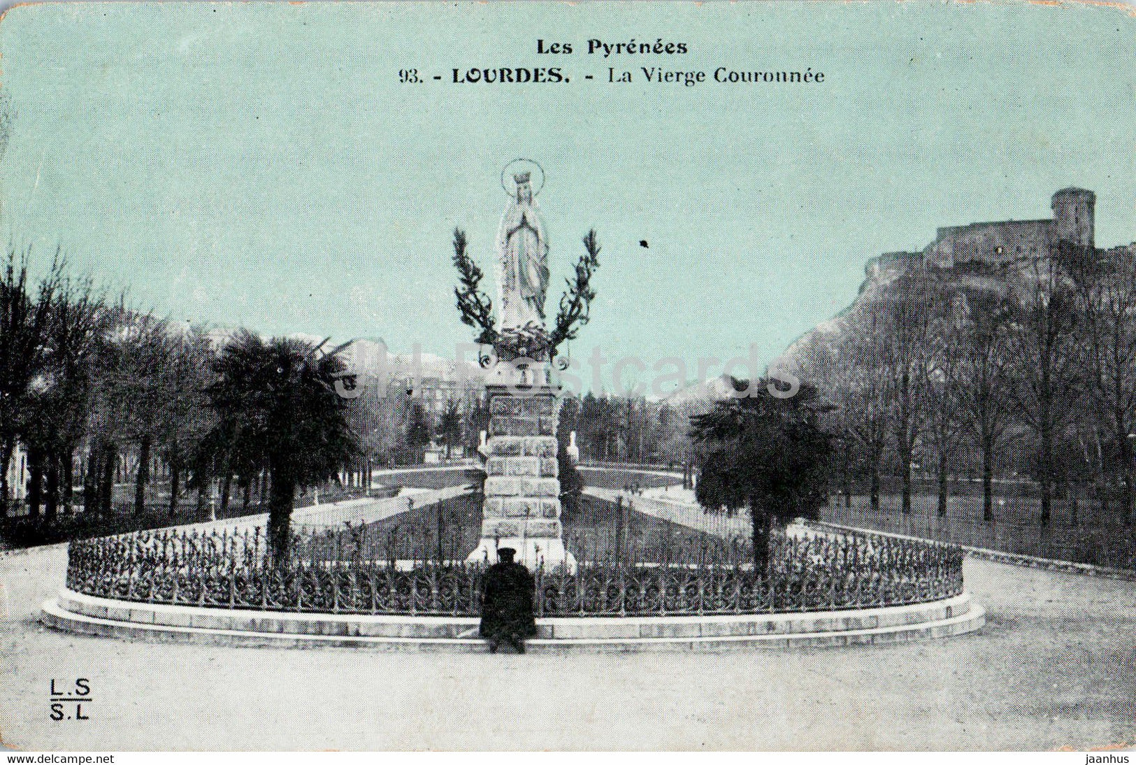 Lourdes - La Vierge Couronnee - 93 - old postcard - France - unused - JH Postcards