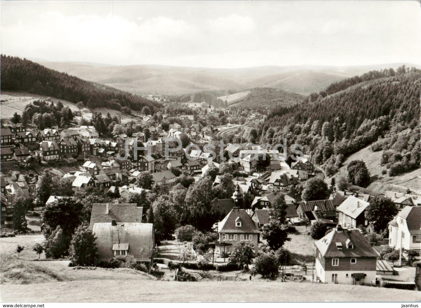 Stutzerbach - Blick vom Schlossberg - Kr Ilmenau - Germany DDR - unused - JH Postcards