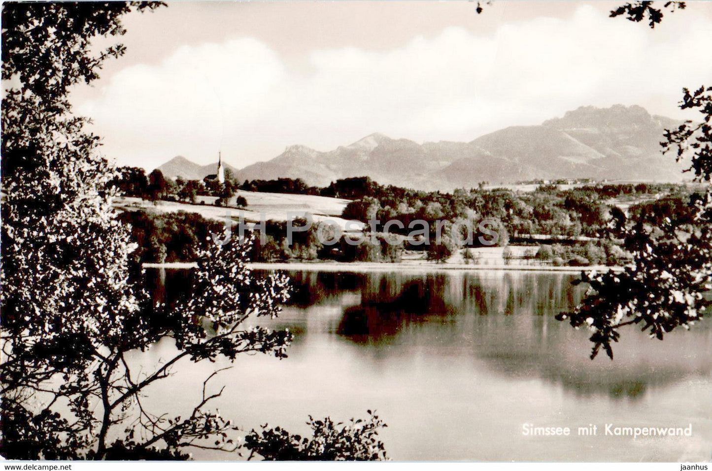 Simssee mit Kampenwand - old postcard - 1968 - Germany - used - JH Postcards