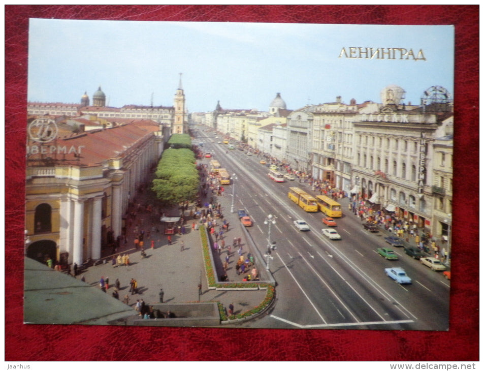 Nevsky Prospect - Leningrad - St. Petersburg - 1981 - Russia USSR - unused - JH Postcards