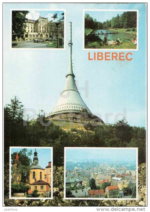 Mountain hotel Jested - Liberec - Czechoslovakia - Czech - used 1979 - JH Postcards