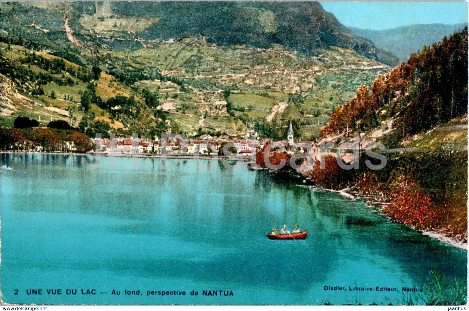 Une vue du Lac - Au fond perspective de Nantua - 2 - old postcard - 1931 - France - used - JH Postcards