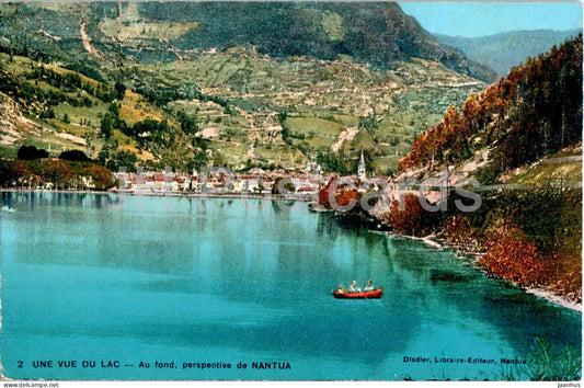 Une vue du Lac - Au fond perspective de Nantua - 2 - old postcard - 1931 - France - used - JH Postcards