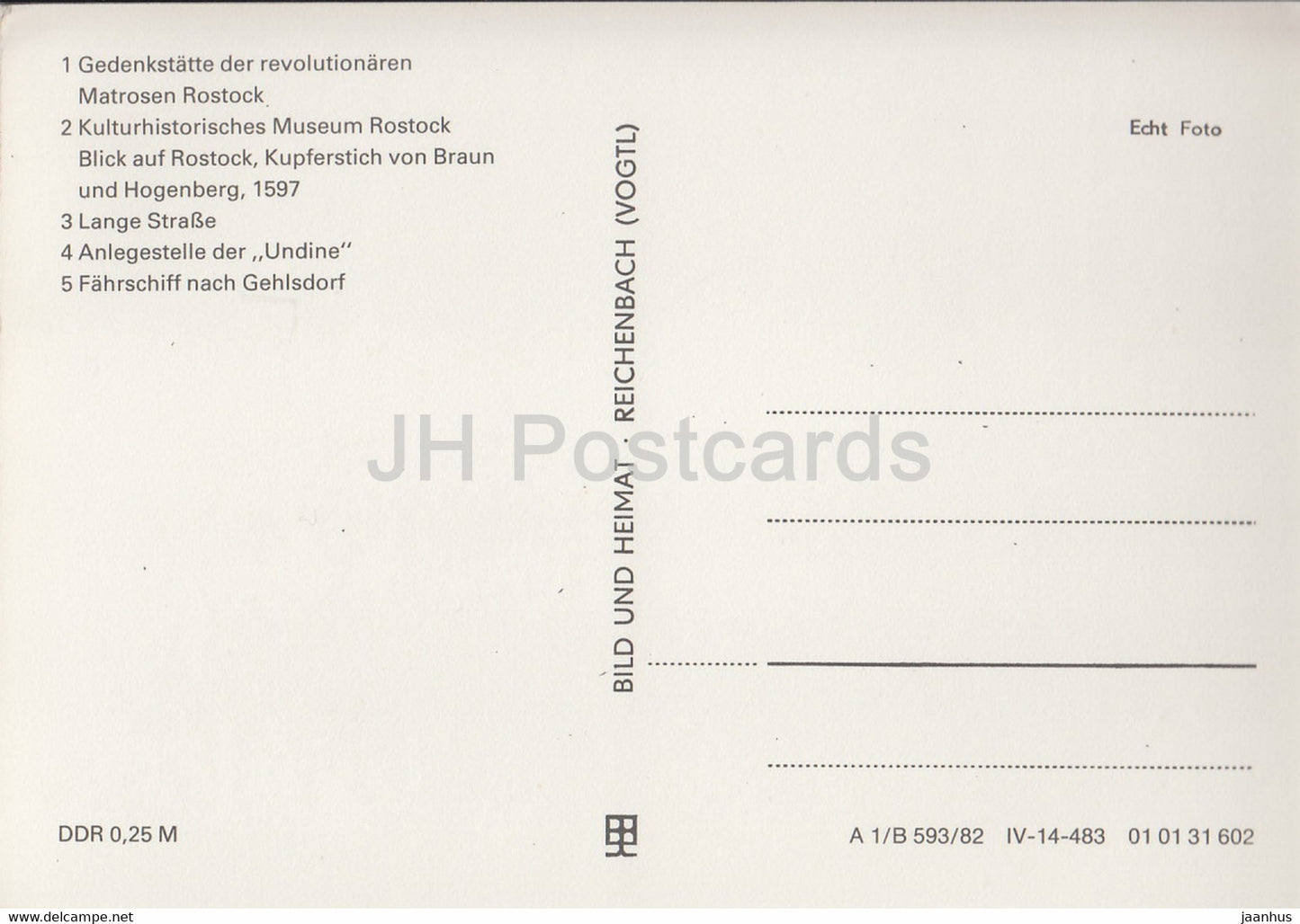 Rostock - Matrosen Rostock - Musée - Lange Strasse - Anlegenstelle der Undine - navire - bateau - Allemagne DDR - inutilisé