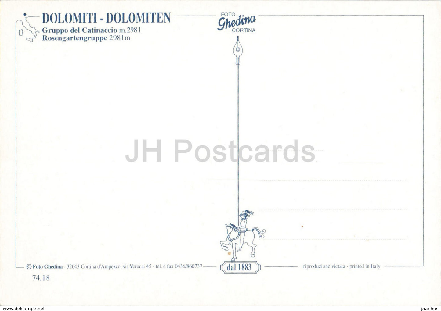 Gruppo del Catinaccio - Rosengartengruppe - Italy - unused
