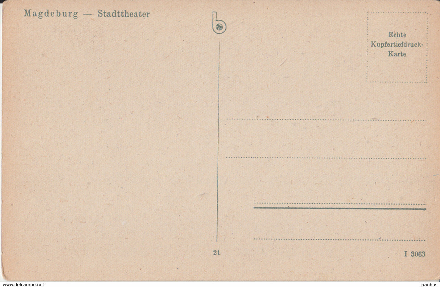 Magdeburg - Stadttheater - theatre - old postcard - Germany - unused