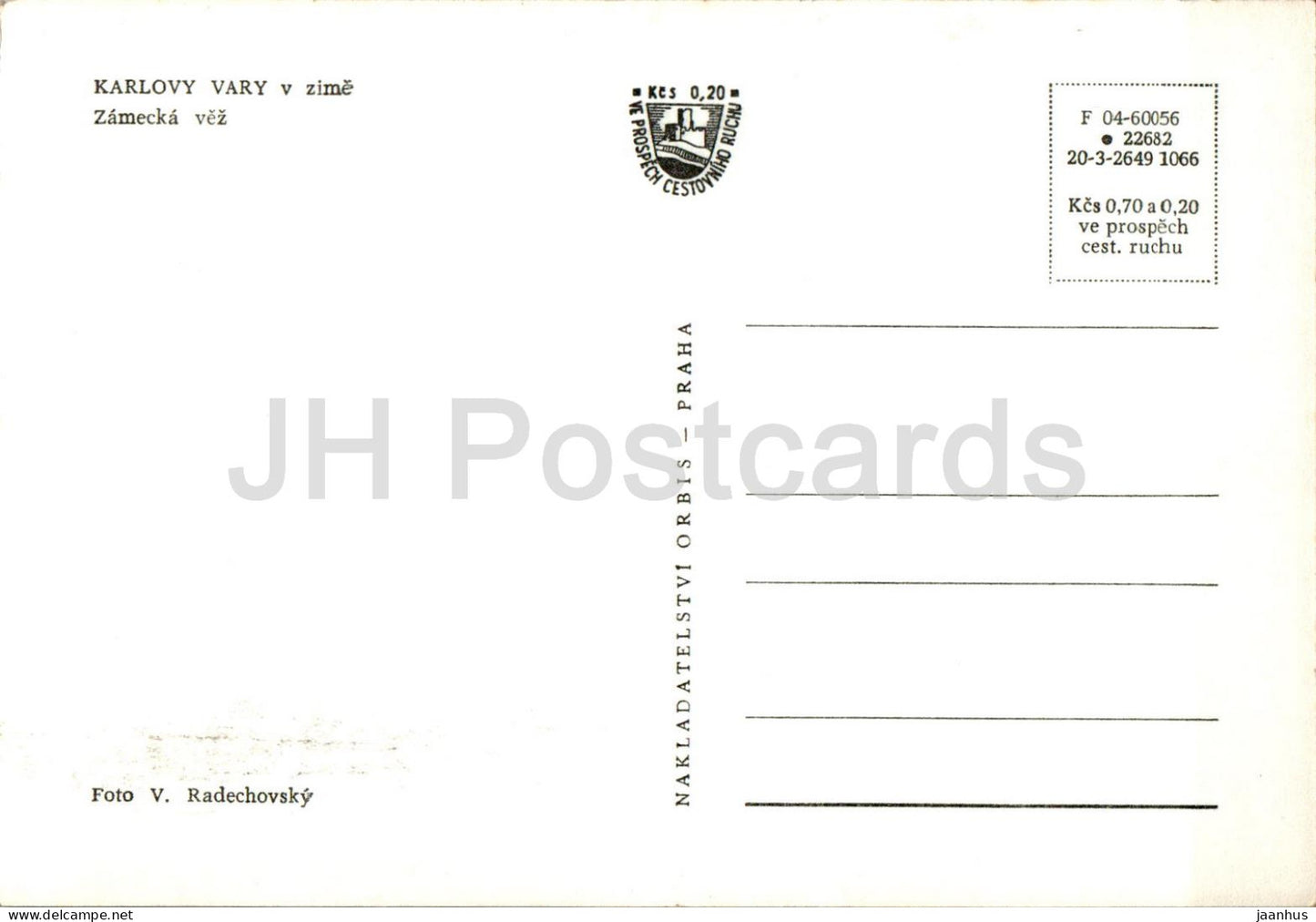 Karlovy Vary v Zime - Zamecka vez - Karlovy Vary en hiver - République tchèque - Tchécoslovaquie - inutilisé
