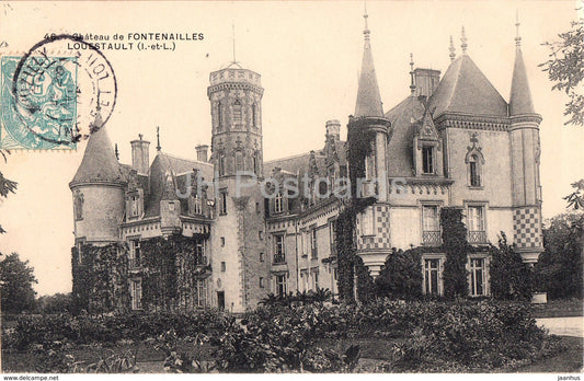 Chateau de Fontenailles - Louestault - castle - 46 - old postcard - France - used - JH Postcards