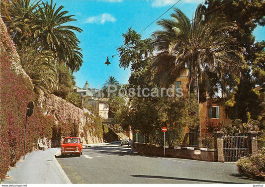 Bordighera - Riviera dei Fiori - Via Romana - Romana street - car - Italy - 1969 - used - JH Postcards