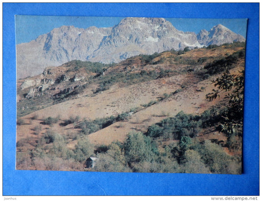 mountain landscape in South Kyrgyzstan - Nature of Kyrgyzstan - 1969 - Kyrgyzstan USSR - unused - JH Postcards