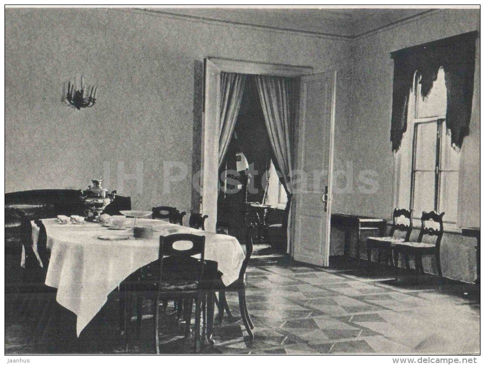 Hall - Tea Table - Leo Tolstoy House Museum in Moscow - 1958 - Russia USSR - unused - JH Postcards