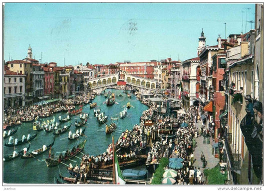 Regata Storica - regatta - Venezia - Venice - Veneto - Italia - Italy - sent from Italy Venice to Germany 1960 - JH Postcards
