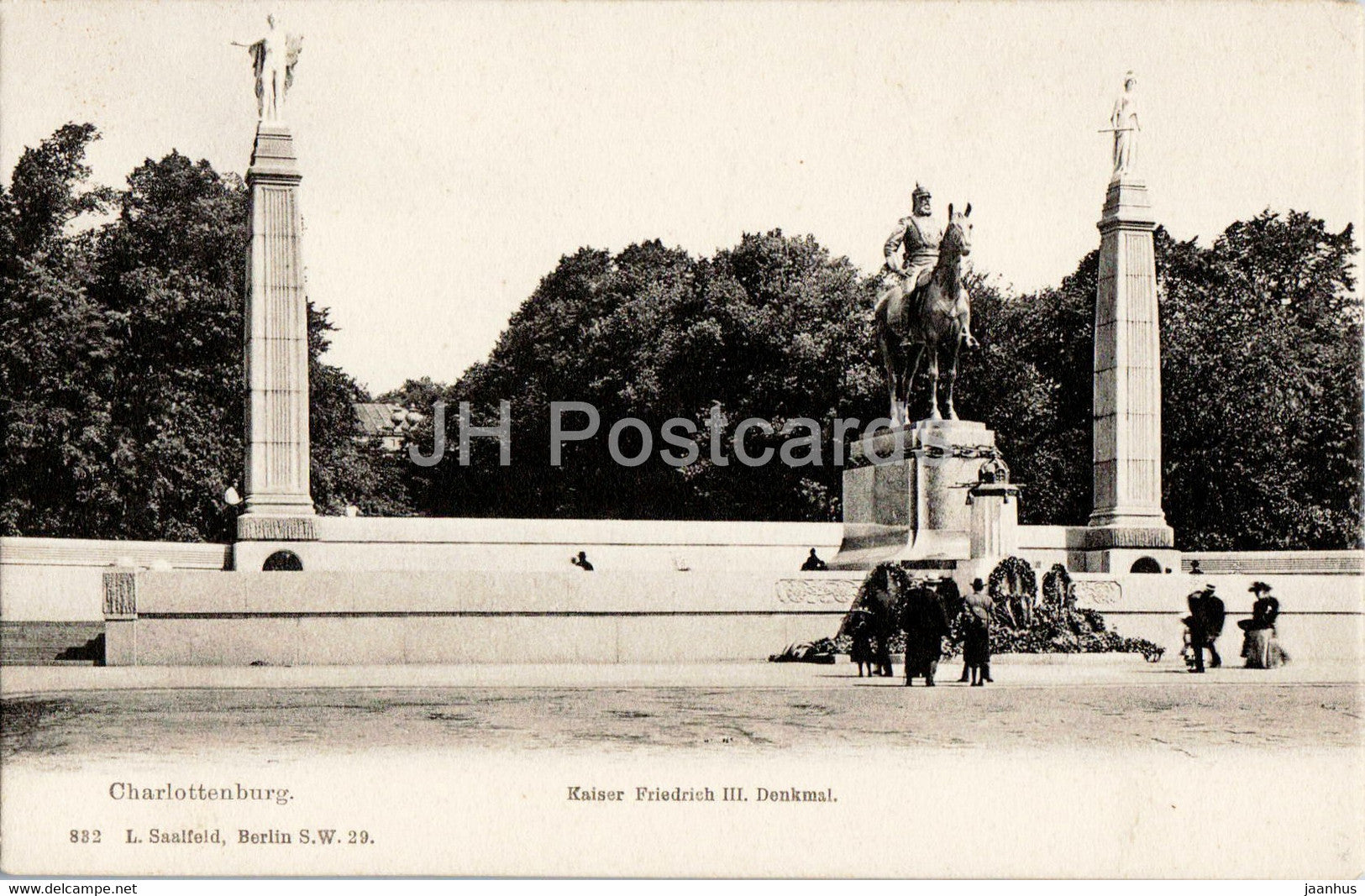 Charlottenburg - Kaiser Friedrich III Denkmal - monument - horse - old postcard - Germany - unused - JH Postcards