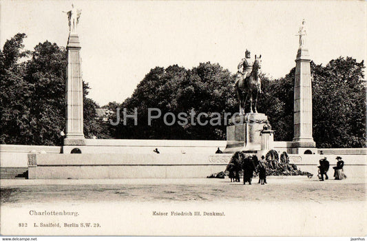 Charlottenburg - Kaiser Friedrich III Denkmal - monument - horse - old postcard - Germany - unused - JH Postcards