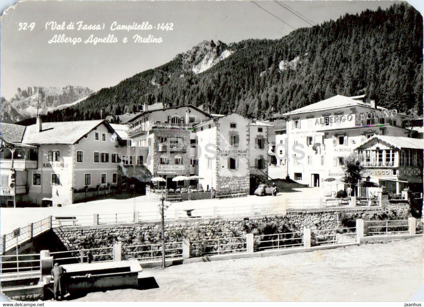 Val di Fassa - Campitello - Albergo Agnello e Mulino - Italy - used - JH Postcards