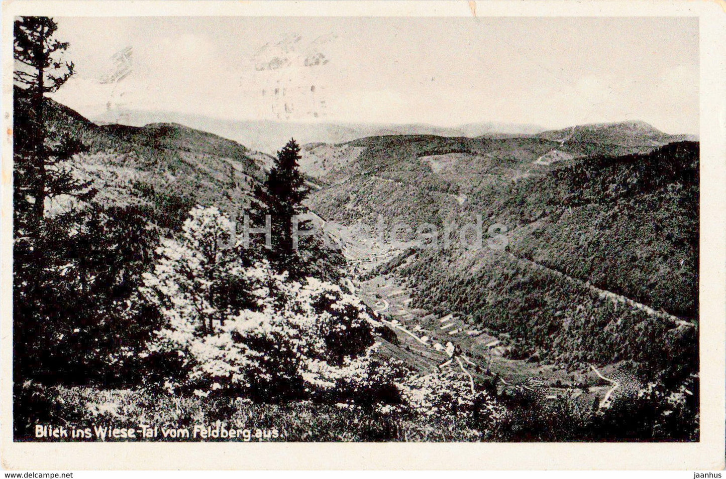 Blick ins Wiese Tal vom Feldberg aus - Wiesetal - Feldpost - military mail - old postcard - 1940 - Germany - used - JH Postcards