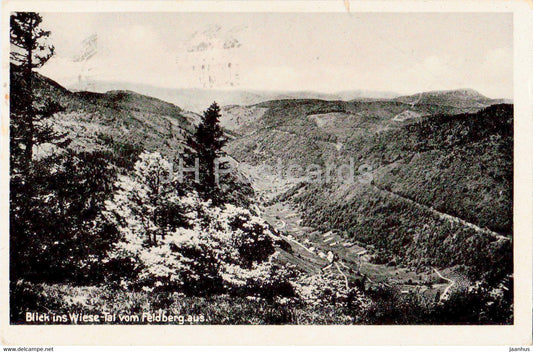 Blick ins Wiese Tal vom Feldberg aus - Wiesetal - Feldpost - military mail - old postcard - 1940 - Germany - used - JH Postcards