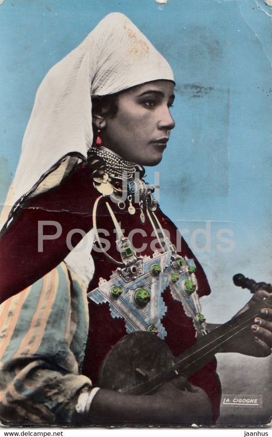 Scenes Et Types - Jolie Femme de Tiznit - folk costumes - 1961 - Morocco - used - JH Postcards