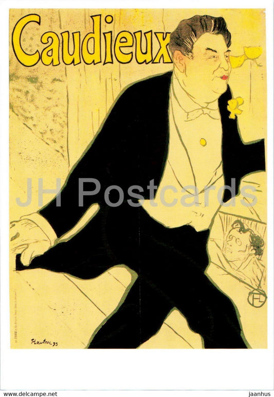 poster by Henri de Toulouse Lautrec - Caudieux - French art - Denmark - unused - JH Postcards
