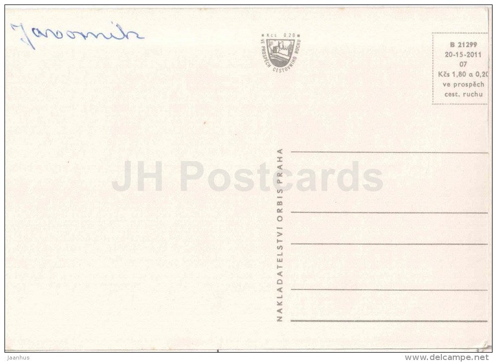 Javornik - interior - castle - Czechoslovakia - Czech - unused - JH Postcards
