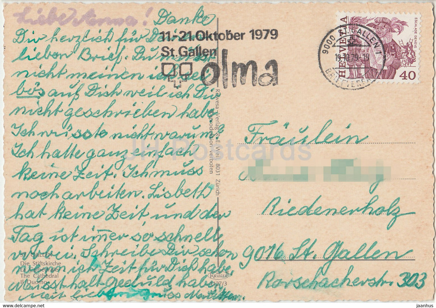 St Gallen - Die Stiftskirche - cathédrale - 1979 - Suisse - utilisé