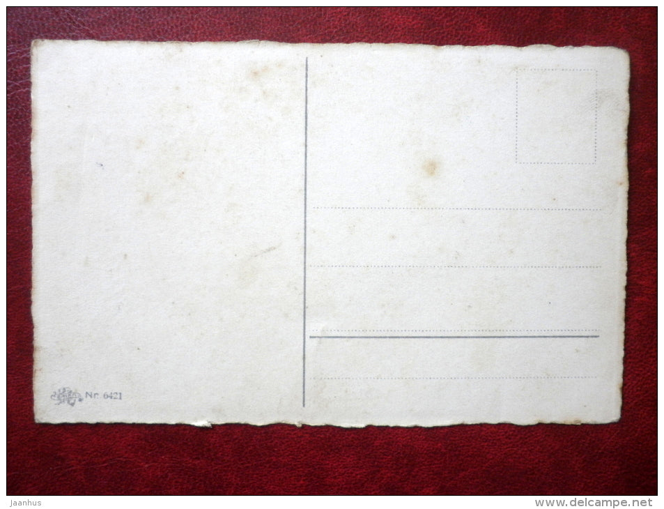 New Year Greeting Card - winter - church - river - 6421 - old postcard - Estonia - unused - JH Postcards