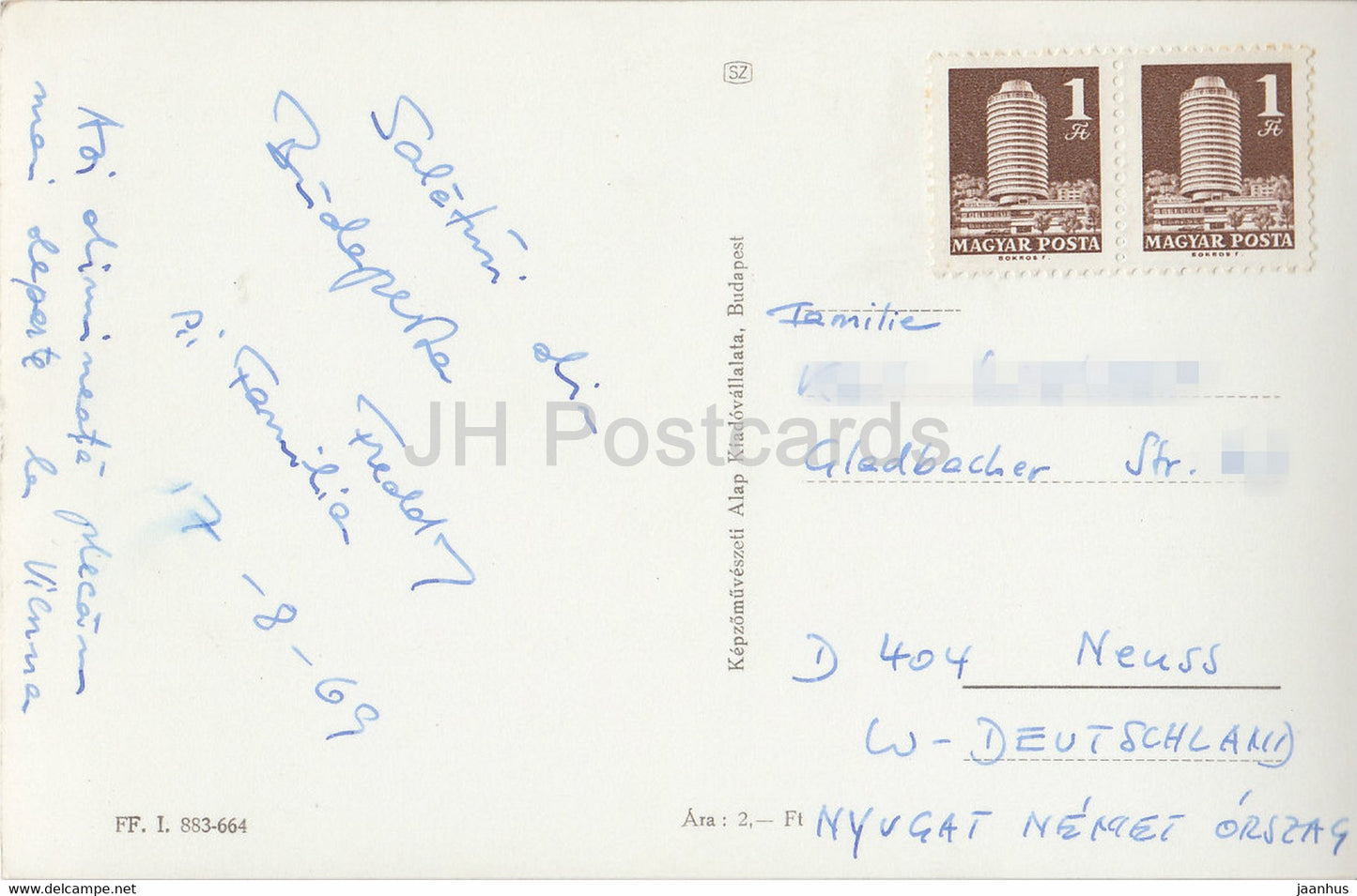 Budapest - car - city views - multiview - 1969 - Hungary - used