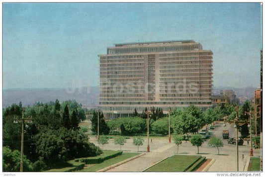 hotel inturist - Baku - 1976 - Azerbaijan USSR - unused - JH Postcards