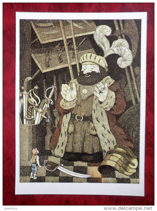 The Wonderful Adventures of Nils by S. Lagerlöf - Illustration by Diodorov - a gunsmith's shop - 1981 - unused - JH Postcards