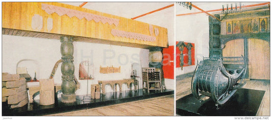 Russian Traditional Carved and painted Woodwork - Kolomenskoye State Museum-Preserve - 1982 - Russia USSR - unused - JH Postcards