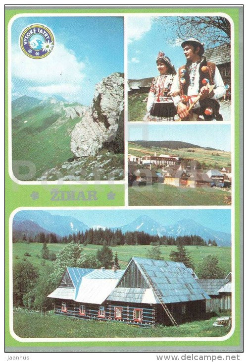 Belianske Tatry - Zdiar - folk costumes - Ludova - Vysoke Tatry - High Tatras - Czechoslovakia - Slovakia - unused - JH Postcards
