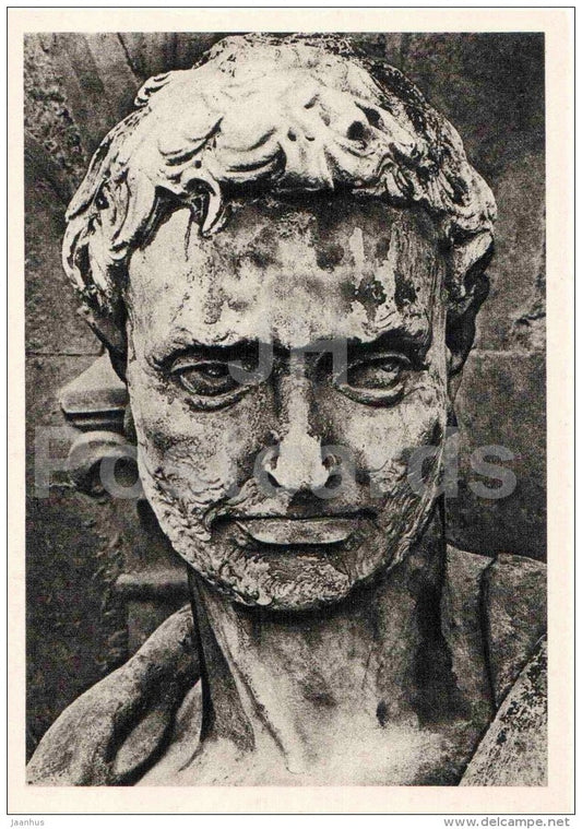 sculpture by Donatello - The prophet Jeremiah , 1423-25 , detail - italian art - unused - JH Postcards
