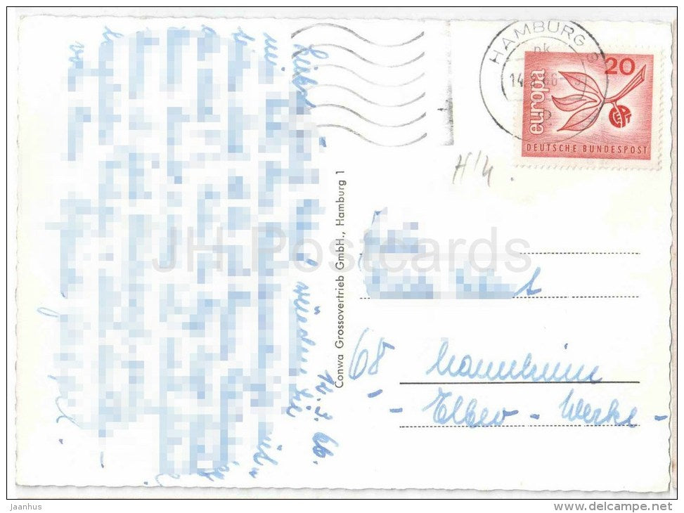 Hamburg - aud die Reeperbahn - EUROPA CEPT - Germany - 1966 gelaufen - JH Postcards