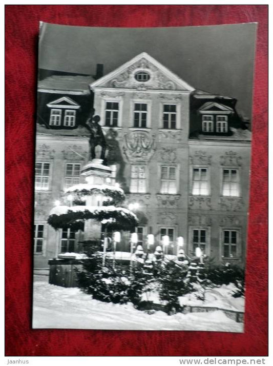 Schneeberg - Bergmannsbrunnen zur Weihnachtszeit - Christmas - Germany - used - JH Postcards