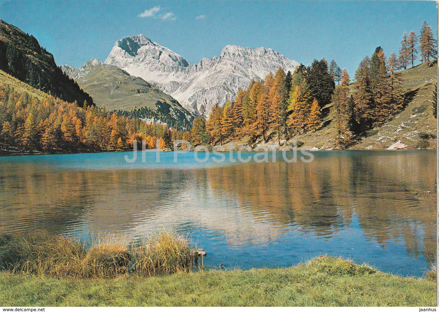 Palpuognasee ob Preda (Albulatal) - Blick auf Piz Ela 3338 m - 425 - 1975 - Switzerland - used - JH Postcards