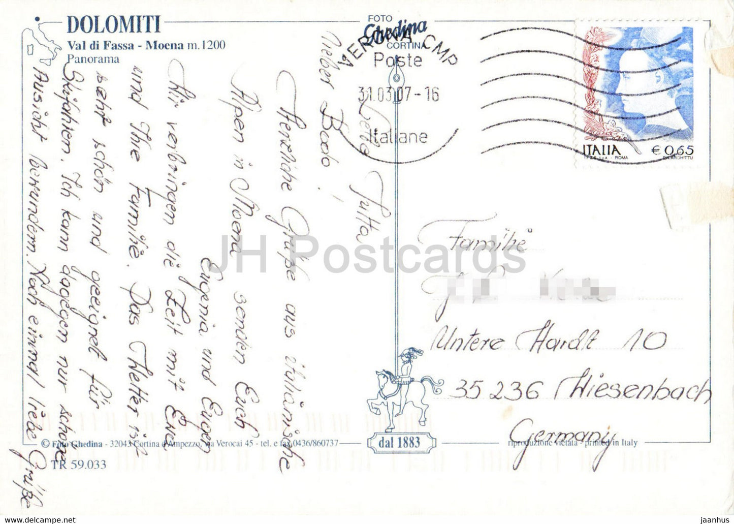 Dolomiti - Val di Fassa - Moena - panorama - 2007 - Italy - used